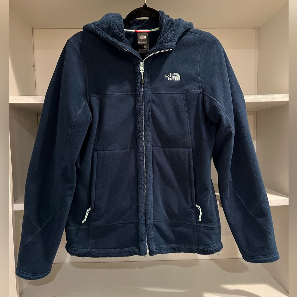 THE NORTH FACE Mezzaluna Full Zip Hoodie Lined
Jacket in Teal Size Medium